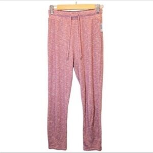 Gymshark Womens Slounge Leggings in Dusty Pink Ribbed Pants Size XS"